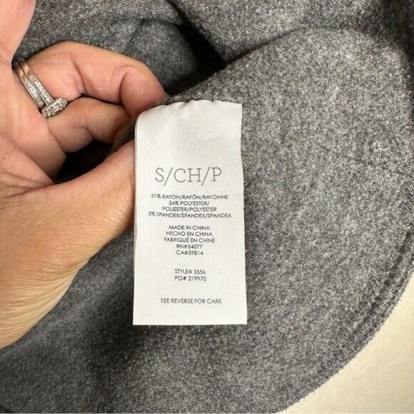 Cabi # 3556 Women Small Gray Asymmetrical Flint Gray Ponte Moto Rebel Jacket - Picture 13 of 13